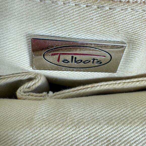 Talbots Vintage Woven Straw Double Handles Lined Hand Bag - Picture 5 of 8